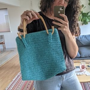 90s Crochet Tote